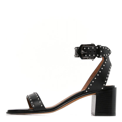 Givenchy Calfskin Studded Elegant Sandals 35 Black 1 of 13