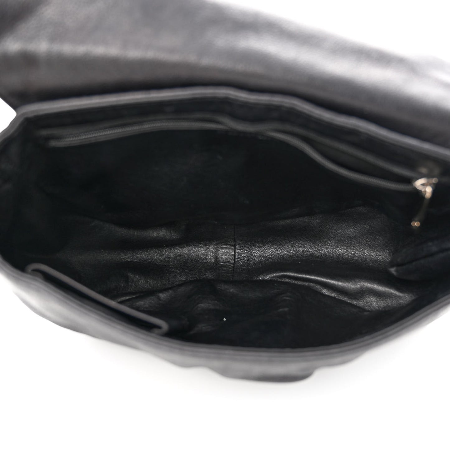 Caviar Half Moon Large Flap Black