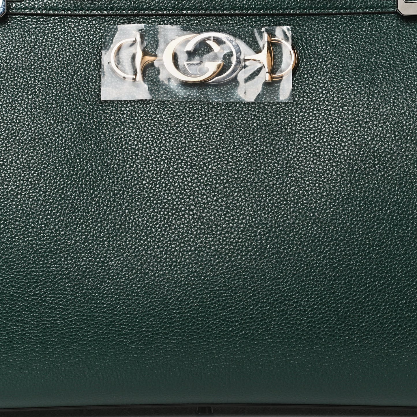 Grainy Calfskin Medium Zumi Top Handle Bag Vintage Green