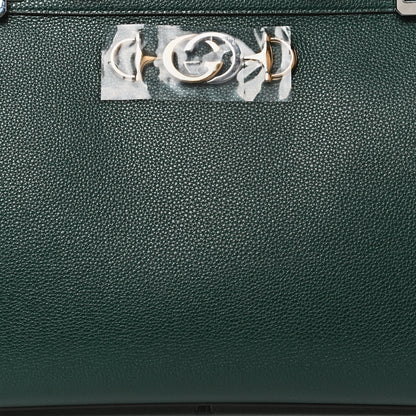 Gucci Grainy Calfskin Medium Zumi Top Handle Bag Vintage Green 8 of 12
