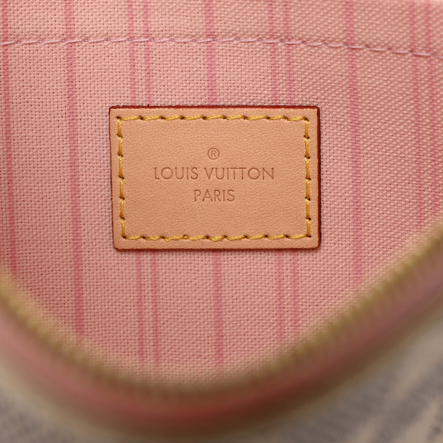 Louis Vuitton Damier Azur Neverfull MM GM Pochette Rose Ballerine 6 of 6