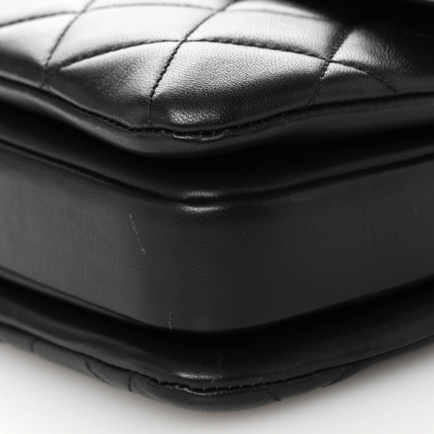 Lambskin Quilted Small Trendy CC Dual Handle Flap Bag Black