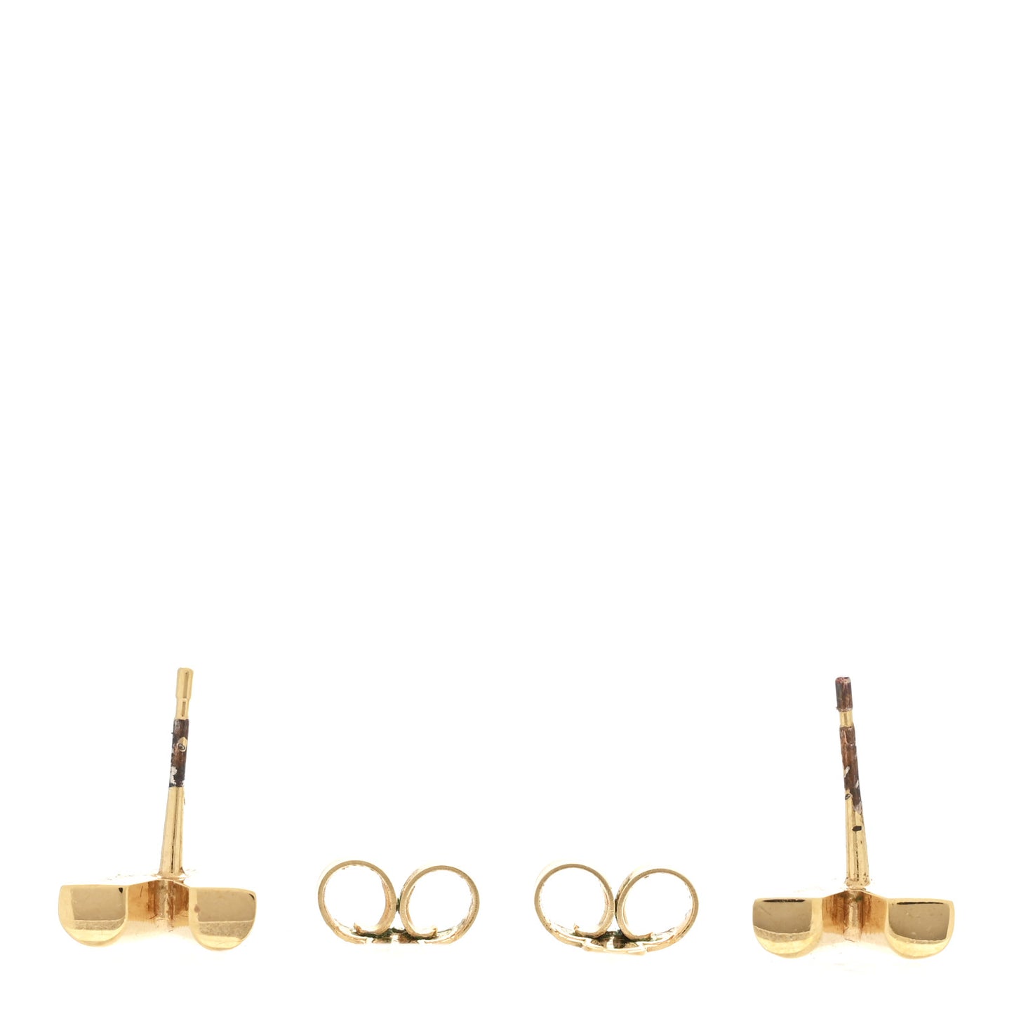 Brass Essential V Stud Earrings Gold