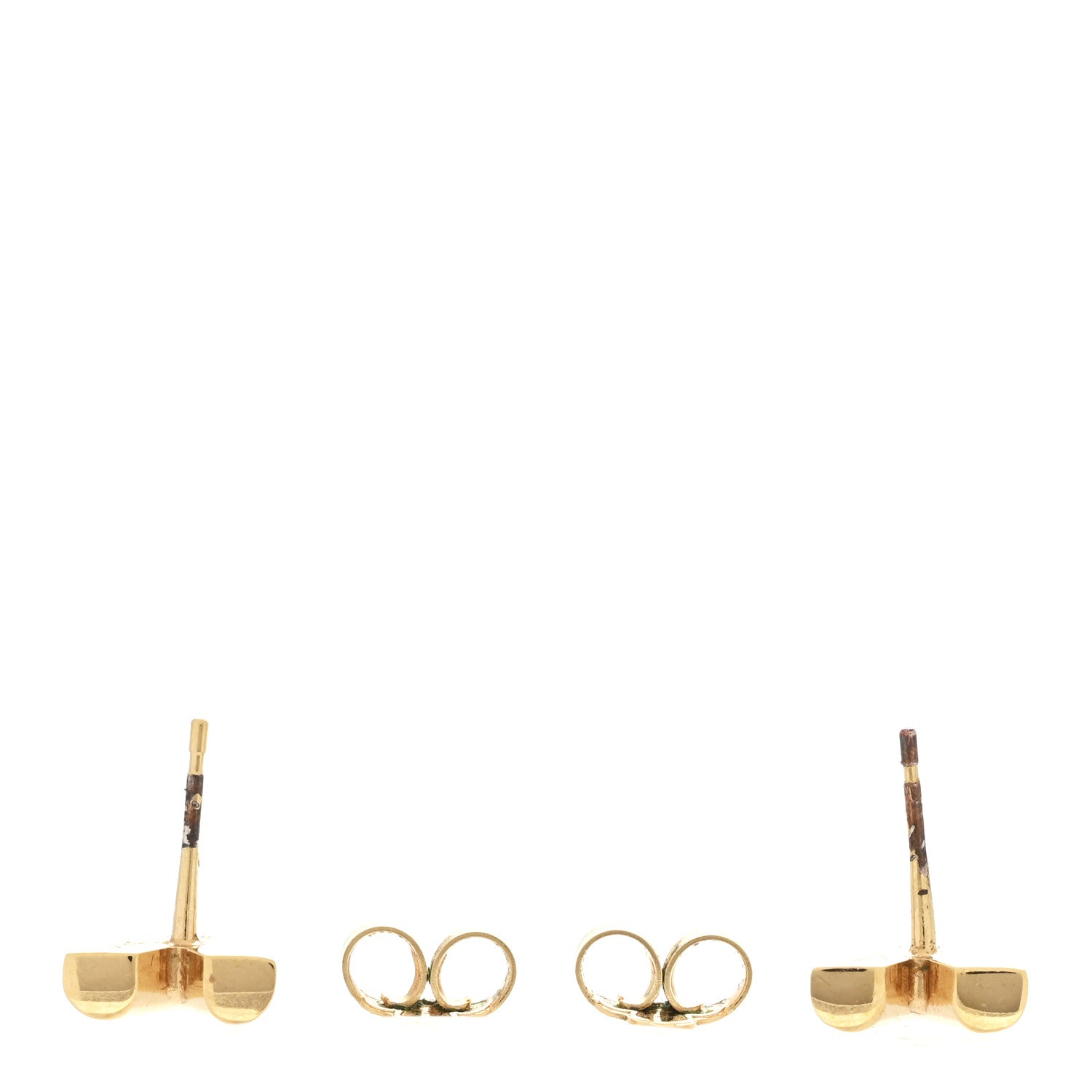 Louis Vuitton Brass Essential V Stud Earrings Gold 3 of 6