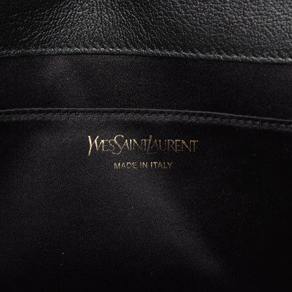 Saint Laurent Calfskin Monogram Large Belle De Jour Clutch Black 6 of 8