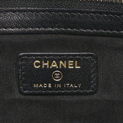 Chanel Tweed PVC Lambskin Large Pouch Black 6 of 10