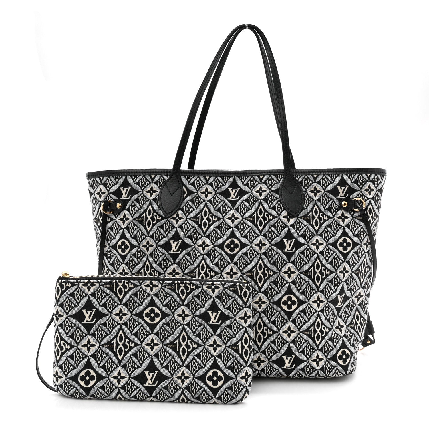 Louis Vuitton Jacquard Since 1854 Neverfull MM Grey 3 of 10