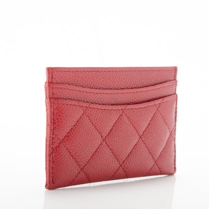 Chanel Caviar Quilted Card Holder Red 3 of 8