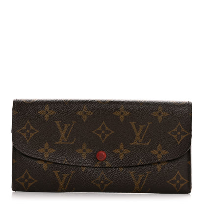 Louis Vuitton Monogram Emilie Wallet Red 1 of 10