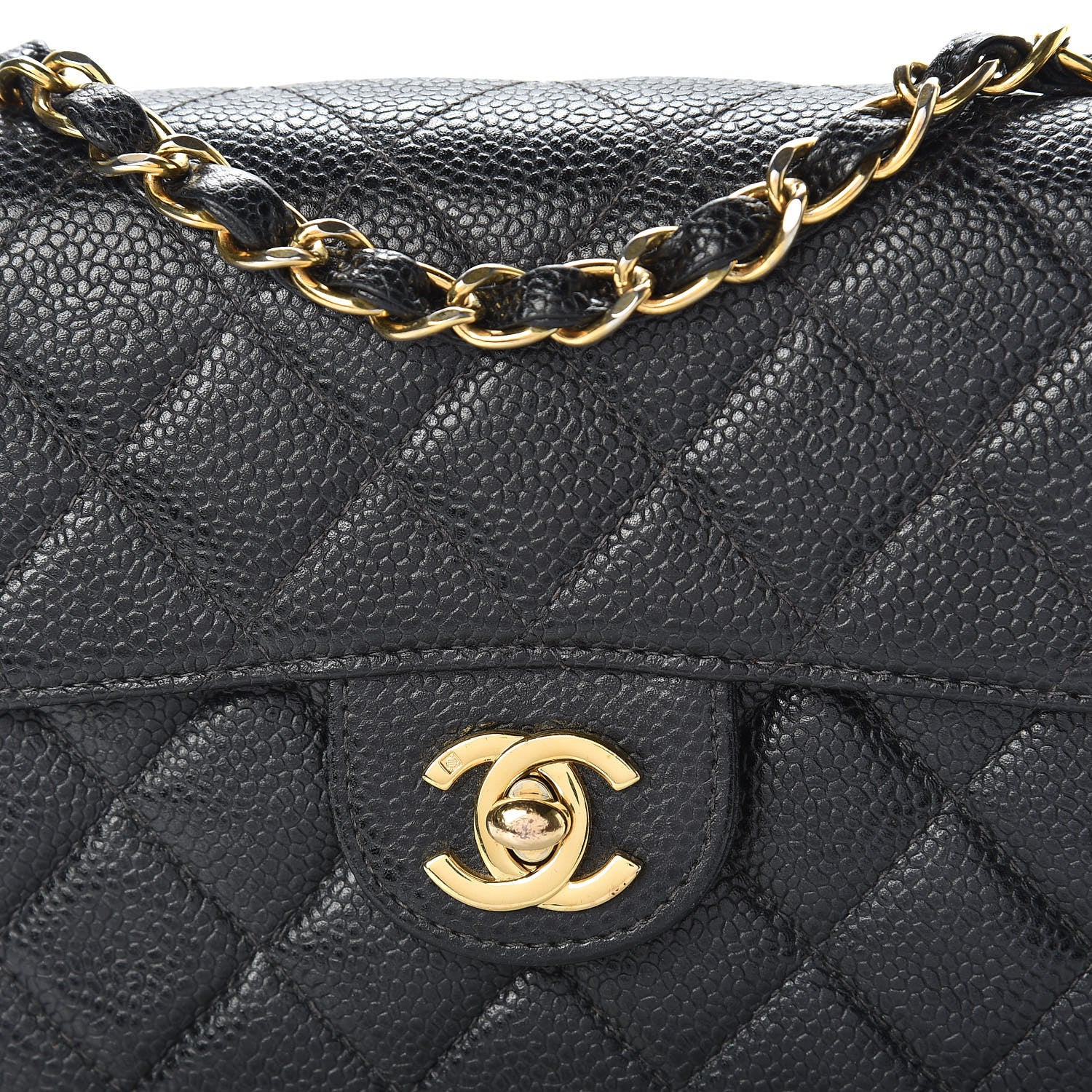 Chanel Caviar Quilted Mini Square Flap Black 10 of 16