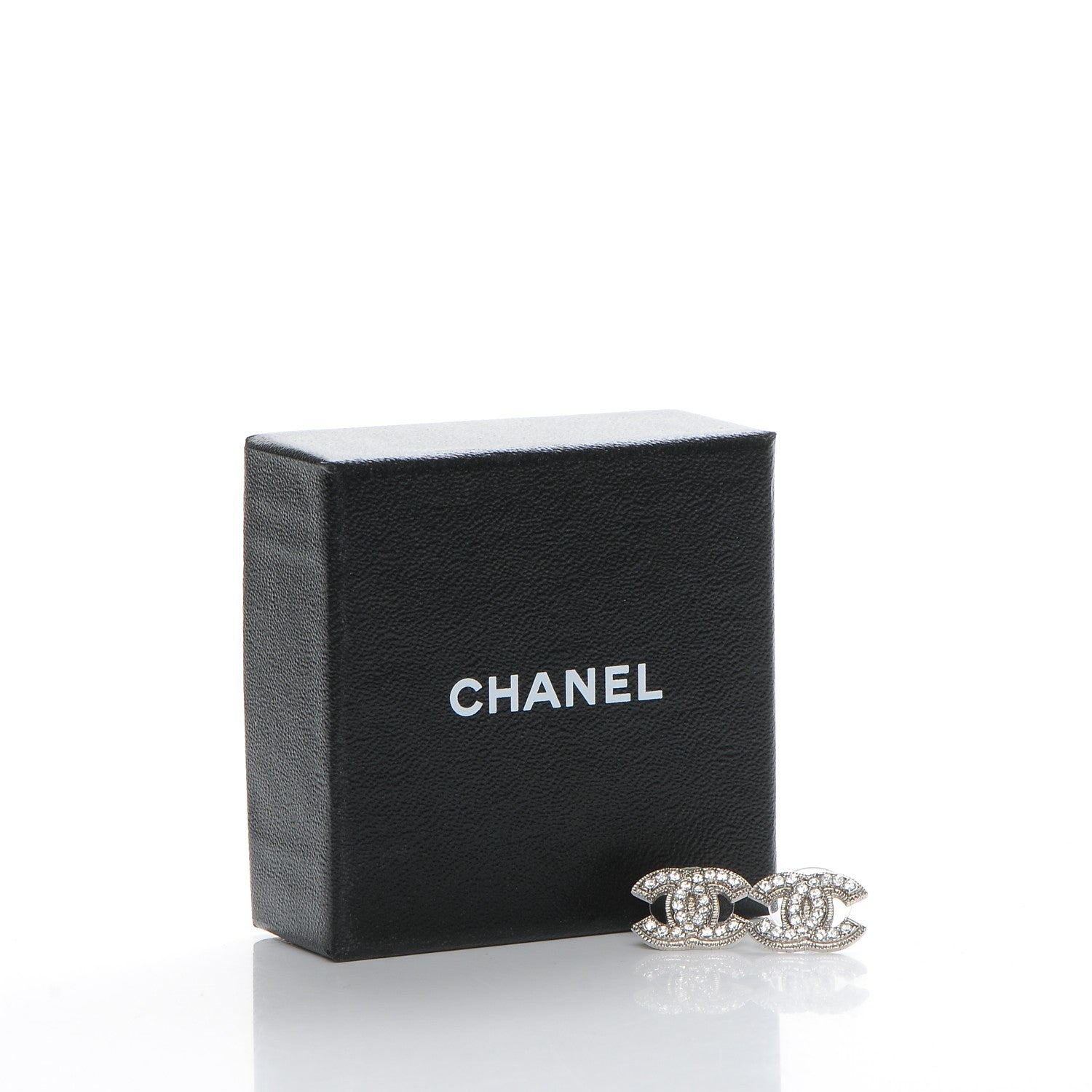 Chanel Crystal CC Earrings Silver 6 of 6