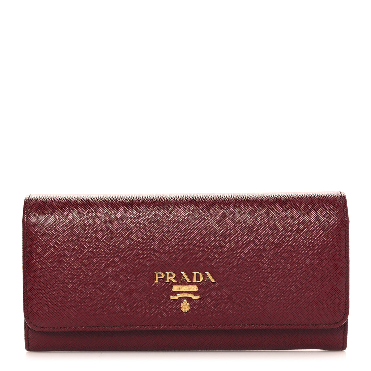 Saffiano Metal Continental Flap Wallet Cerise Petal