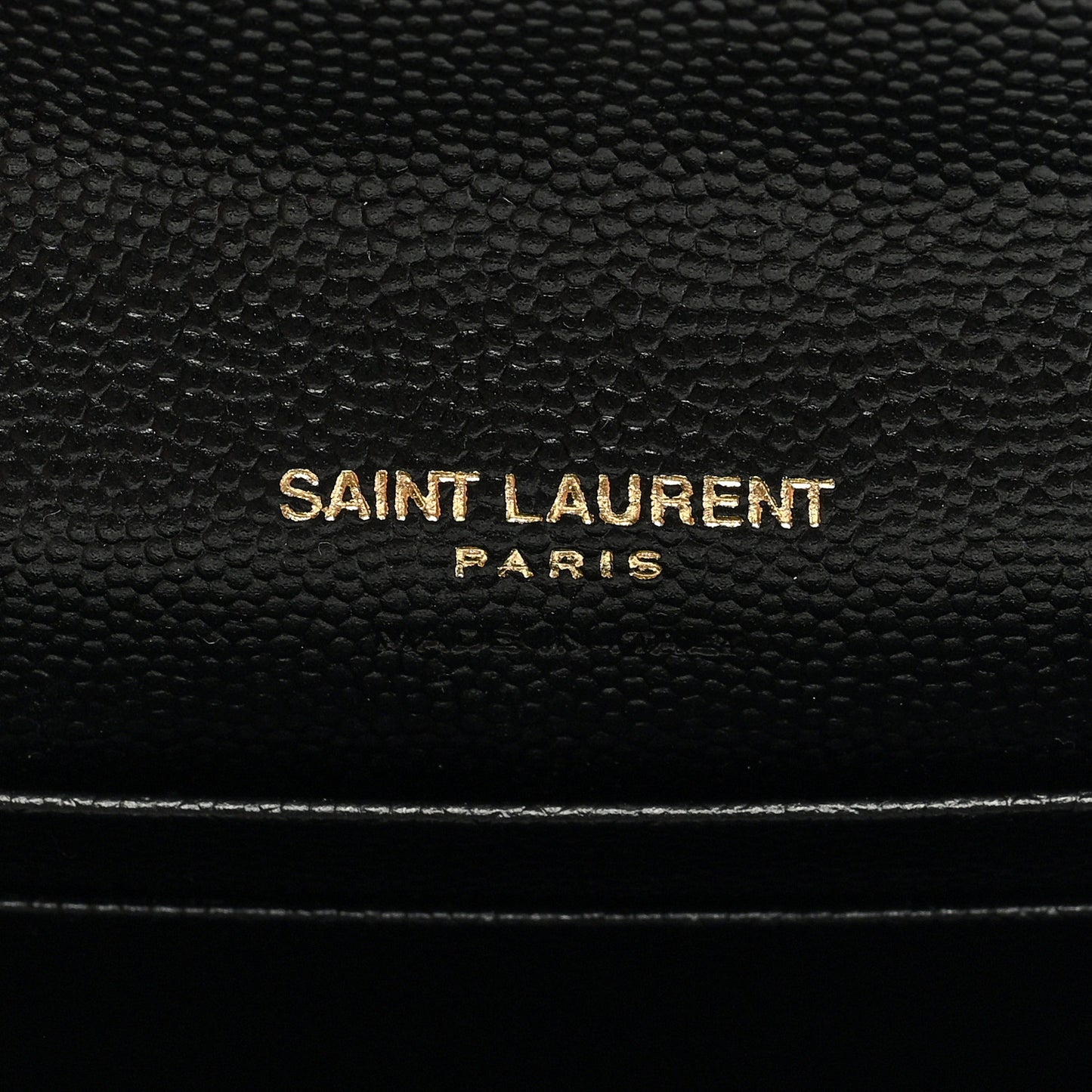 Grain De Poudre Matelasse Chevron Small Monogram Envelope Wallet Black