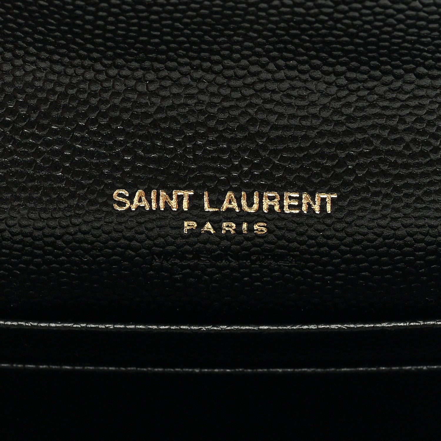 Saint Laurent Grain De Poudre Matelasse Chevron Small Monogram Envelope Wallet Black 6 of 6