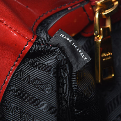 Prada Spazzolato Large Tote Scarlatto Fume 8 of 18