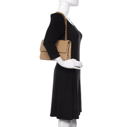 Chanel Lambskin Quilted Medium Double Flap Beige 2 of 14