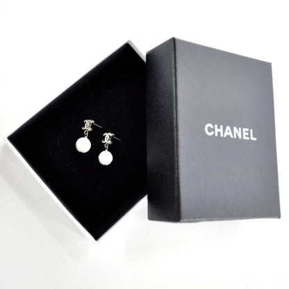 Chanel Snowy Glitter CC Drop Earrings 4 of 4