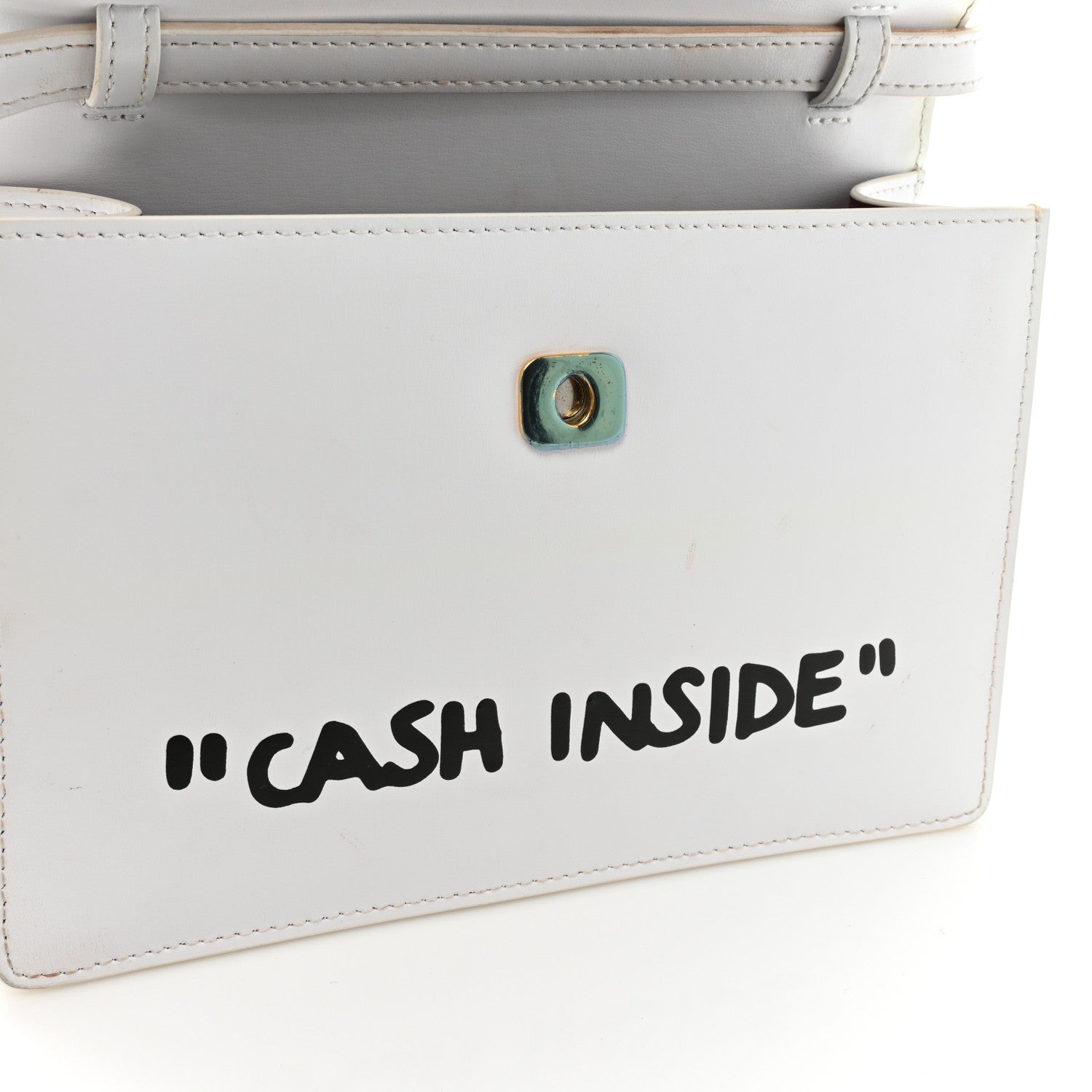 Off-White Calfskin Cash Jitney 1.0 Shoulder Bag White 11 of 18
