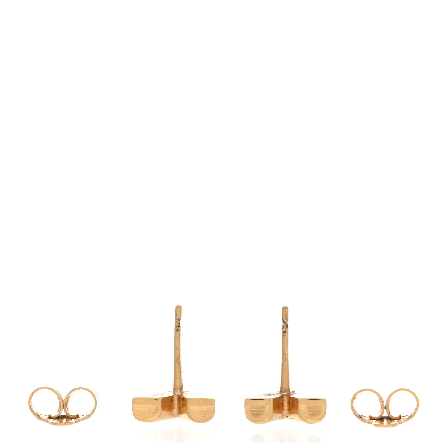 Brass Essential V Stud Earrings Gold