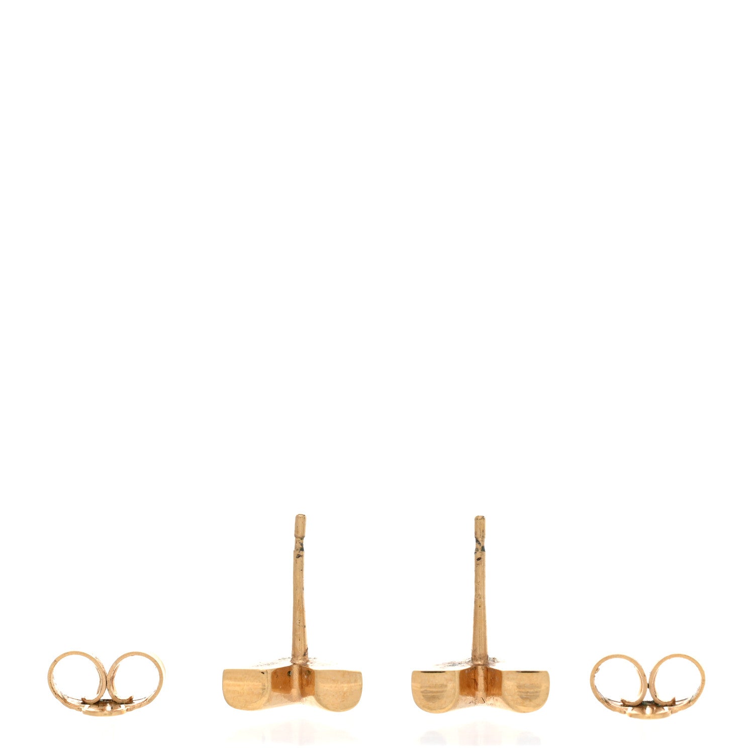 Louis Vuitton Brass Essential V Stud Earrings Gold 3 of 7