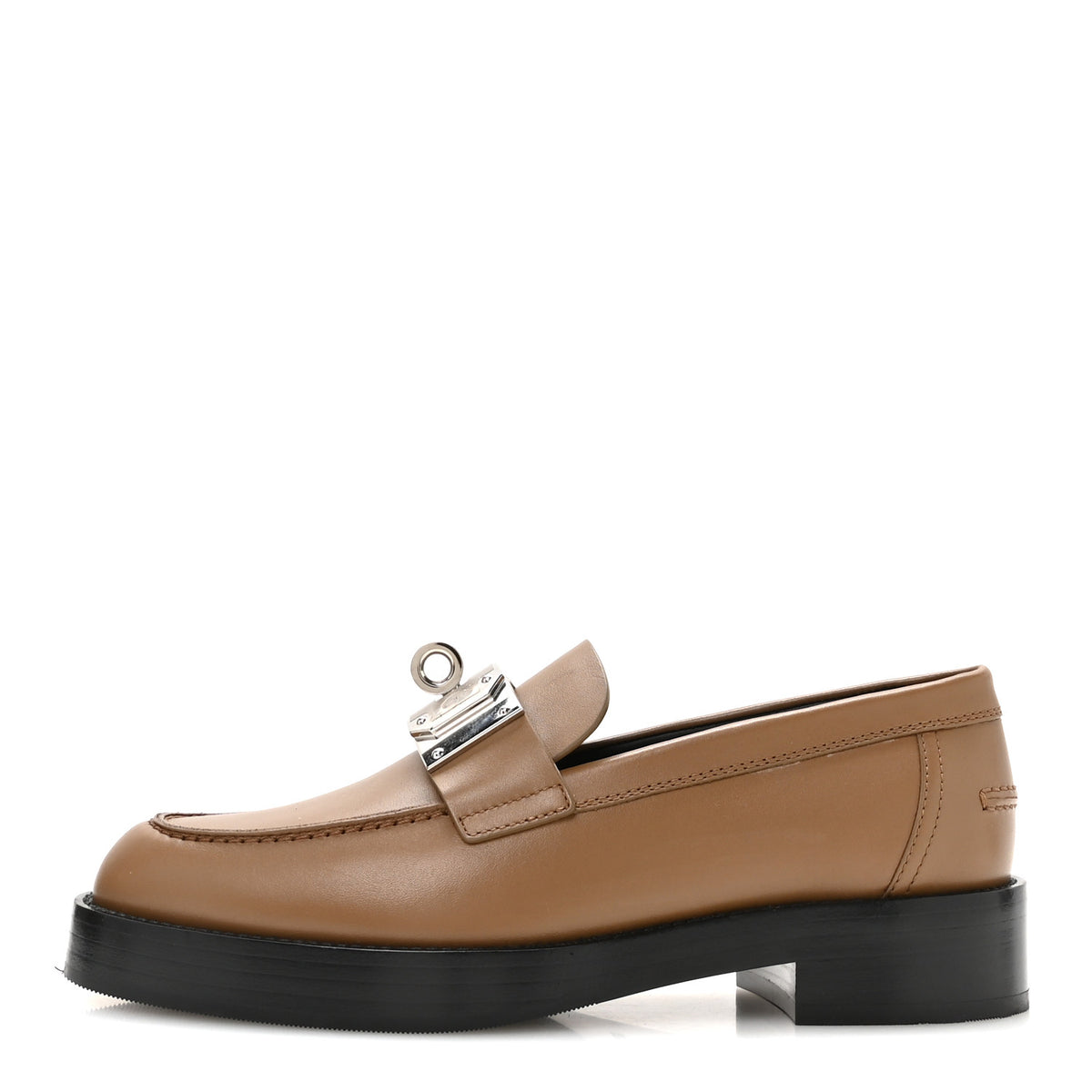 Hermes Calfskin Womens Hot Loafer 37 Naturel 1 of 8