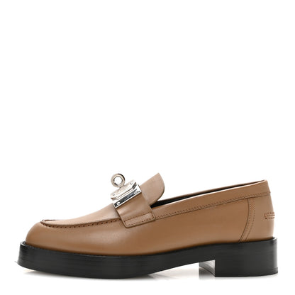 Hermes Calfskin Womens Hot Loafer 37 Naturel 1 of 8