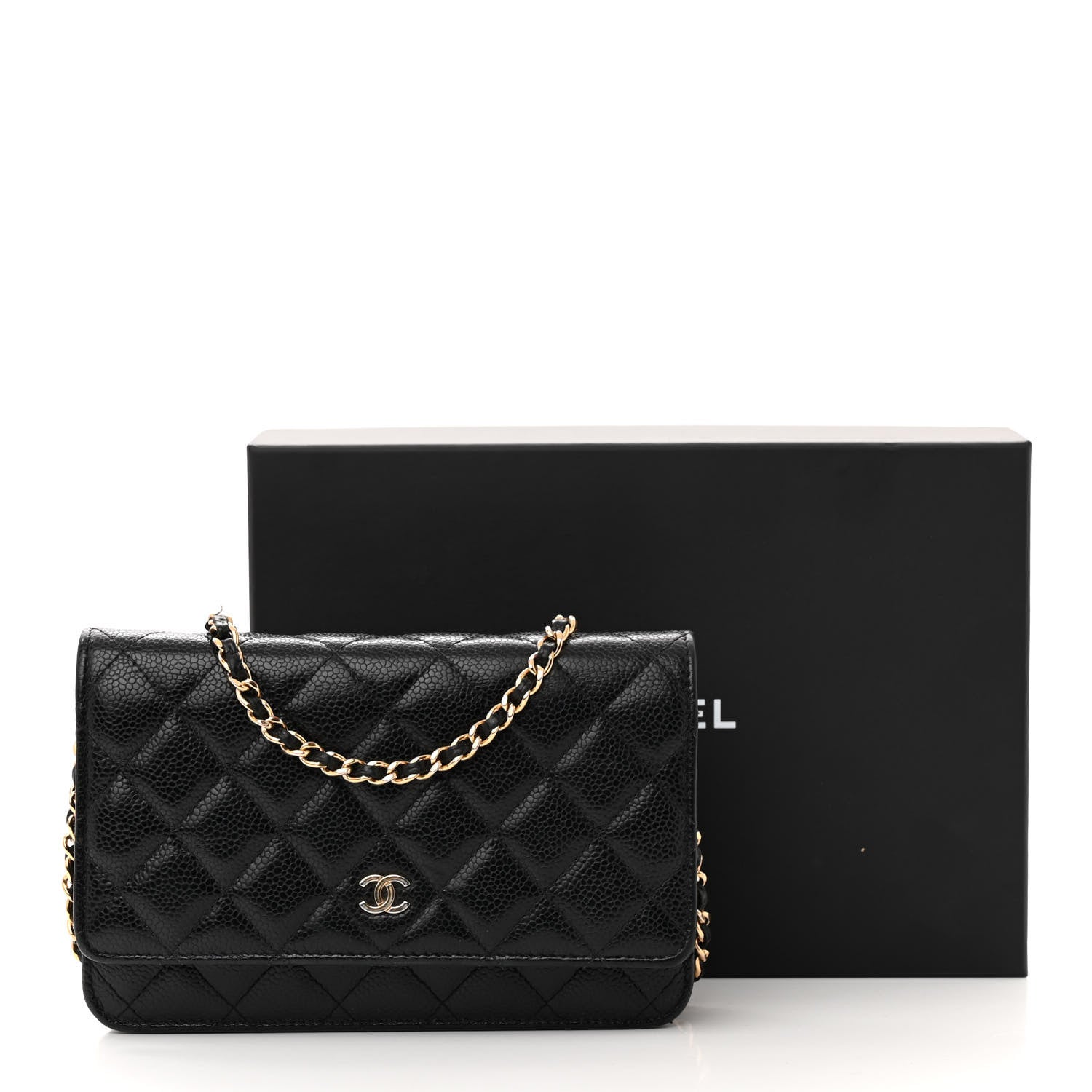 Chanel Caviar Quilted Wallet on Chain WOC Black 12 of 12
