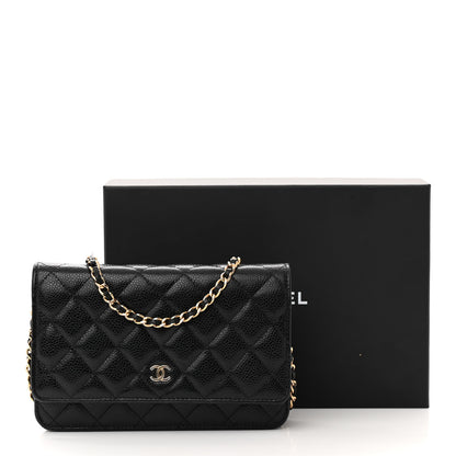 Chanel Caviar Quilted Wallet on Chain WOC Black 12 of 12