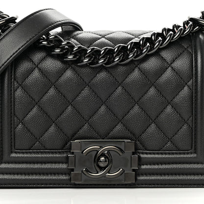 Chanel Caviar Quilted Small Boy Flap So Black 8 of 11