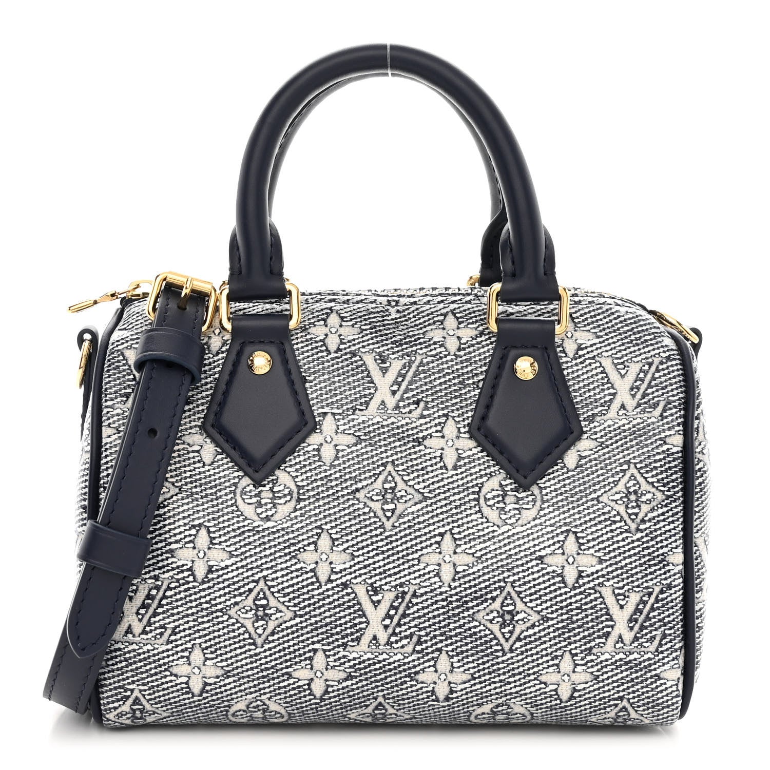 Louis Vuitton Monoglam Speedy Bandouliere 20 Blue 1 of 10