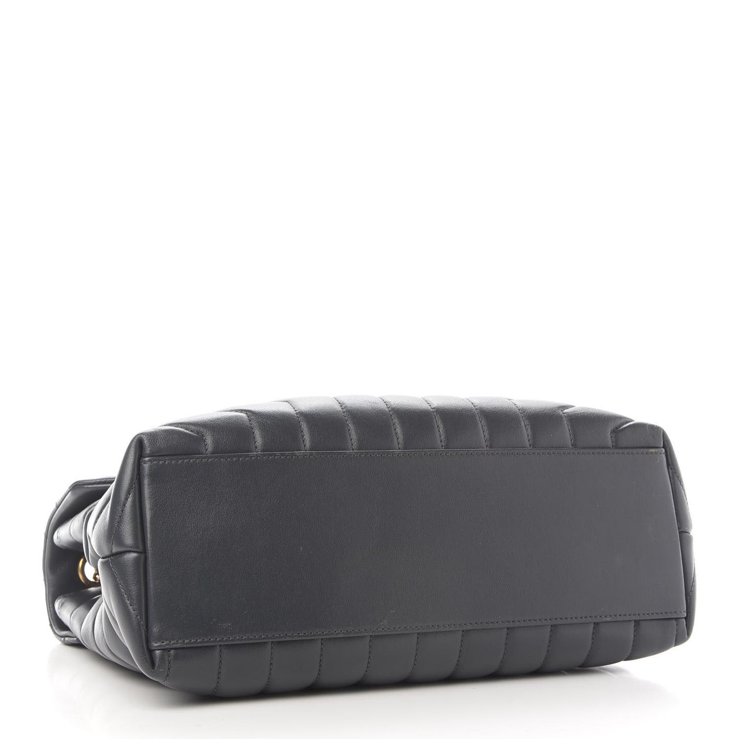 Calfskin Y Quilted Monogram Medium Loulou Chain Satchel Asphalt