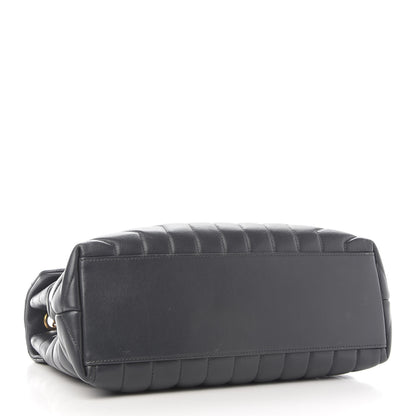 Saint Laurent Calfskin Y Quilted Monogram Medium Loulou Chain Satchel Asphalt 4 of 9