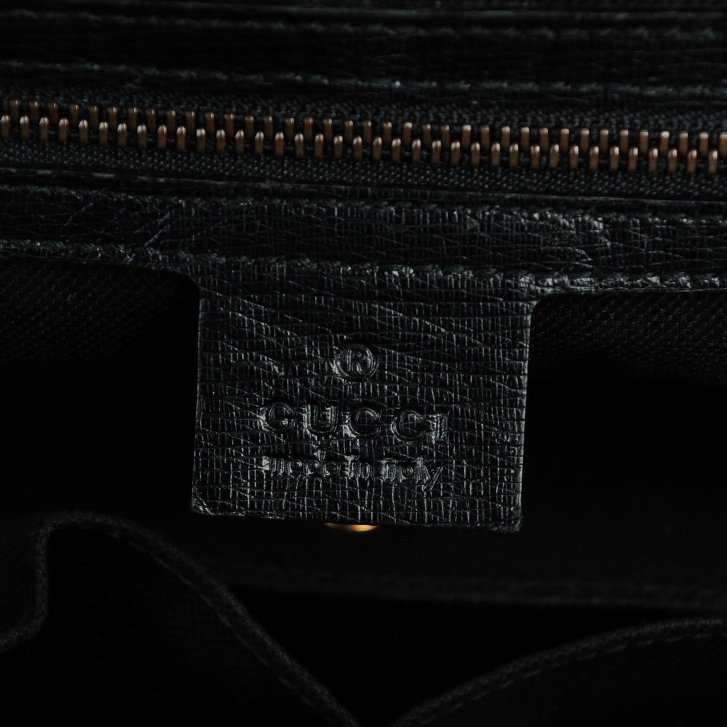 Gucci Textured Calfskin Large Bright Bit Tote Black 6 of 9