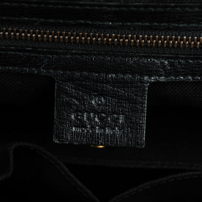 Gucci Textured Calfskin Large Bright Bit Tote Black 6 of 9