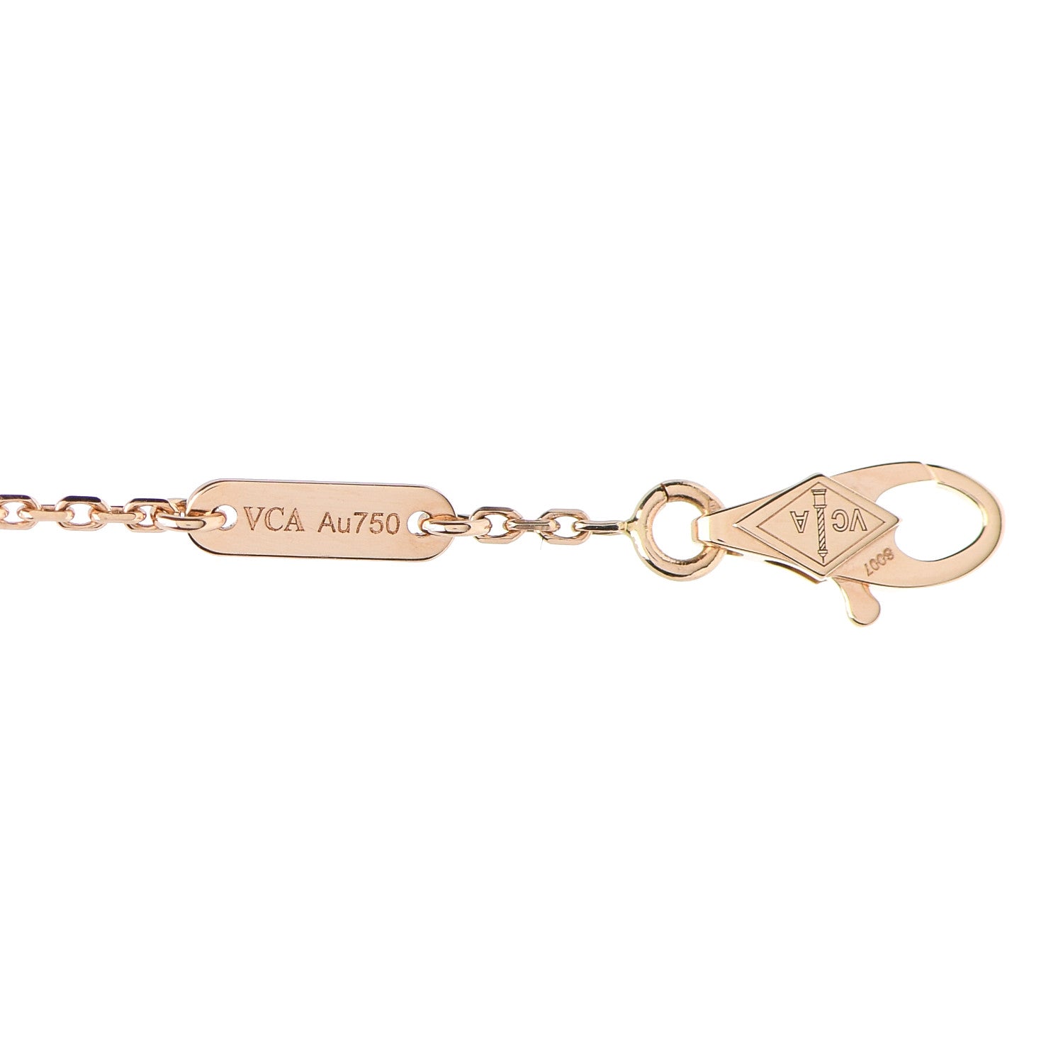 Van Cleef & Arpels 18K Rose Gold Carnelian Sweet Alhambra Heart Bracelet 3 of 4