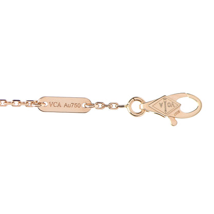 Van Cleef & Arpels 18K Rose Gold Carnelian Sweet Alhambra Heart Bracelet 3 of 4