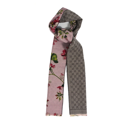 Gucci Wool GG Monogram Miniorophin Scarf Shell Pink 1 of 4