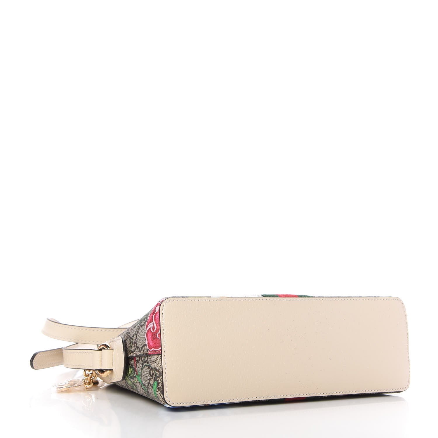 Gucci GG Supreme Monogram Flora Web GG Small Ophidia Dome Shoulder Bag White 4 of 11