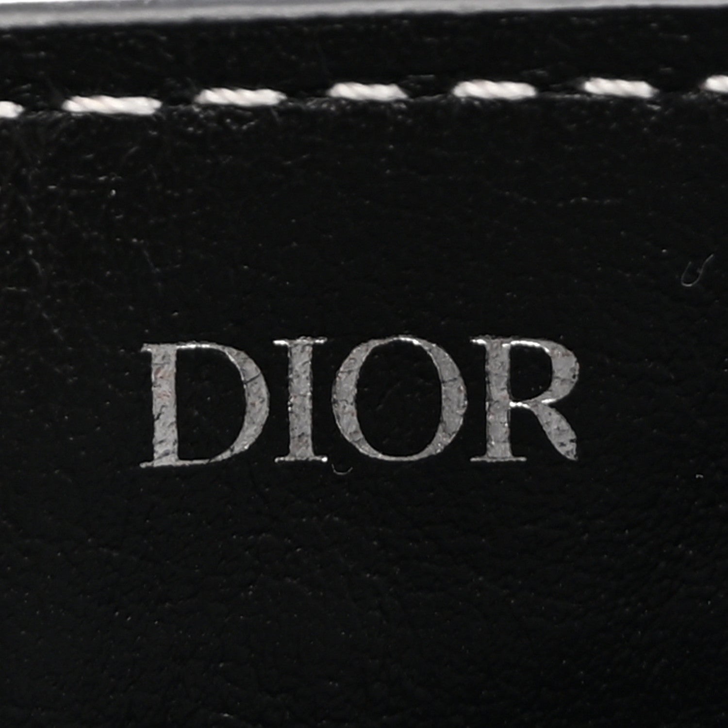 Christian Dior Grained Calfskin Saddle Mini Key Ring Black 6 of 7