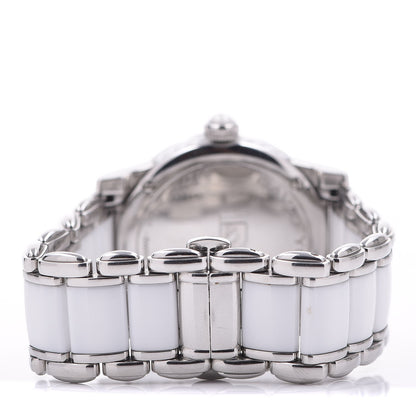 David Yurman Stainless Steel Ceramic Diamond Bezel 34mm Classic Quartz Watch White 4 of 7