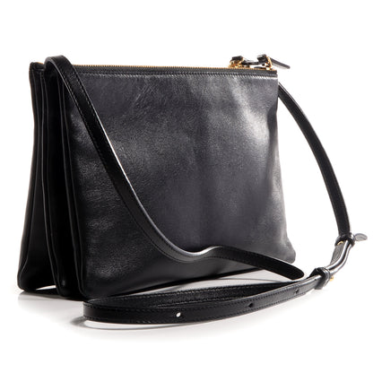 Celine Lambskin Large Trio Crossbody Bag Black 3 of 8