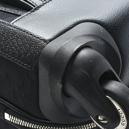 Gucci Monogram Jumbo GG Textured Dollar Calfskin Small Carry On Trolley Black 7 of 9