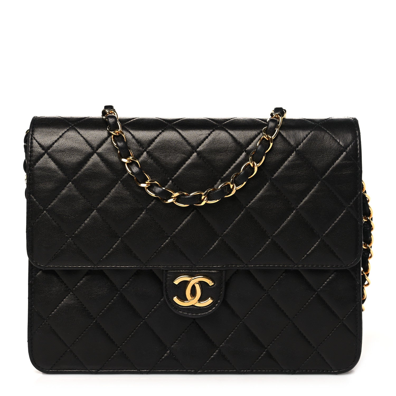 Chanel Lambskin Quilted Small Single Flap Black 1 of 10