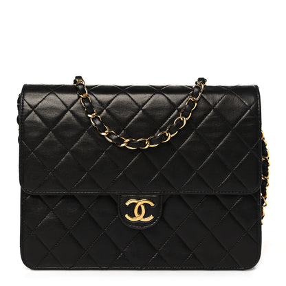 Chanel Lambskin Quilted Small Single Flap Black 1 of 10
