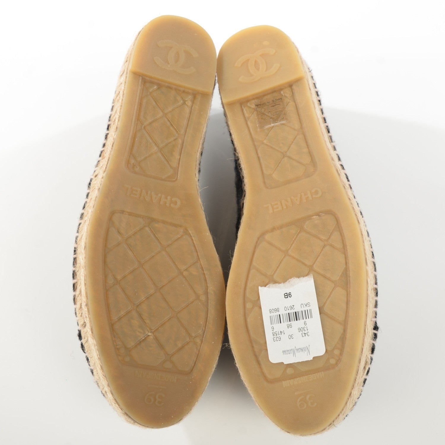 Chanel Flannel CC Espadrilles 39 Grey Black 8 of 11