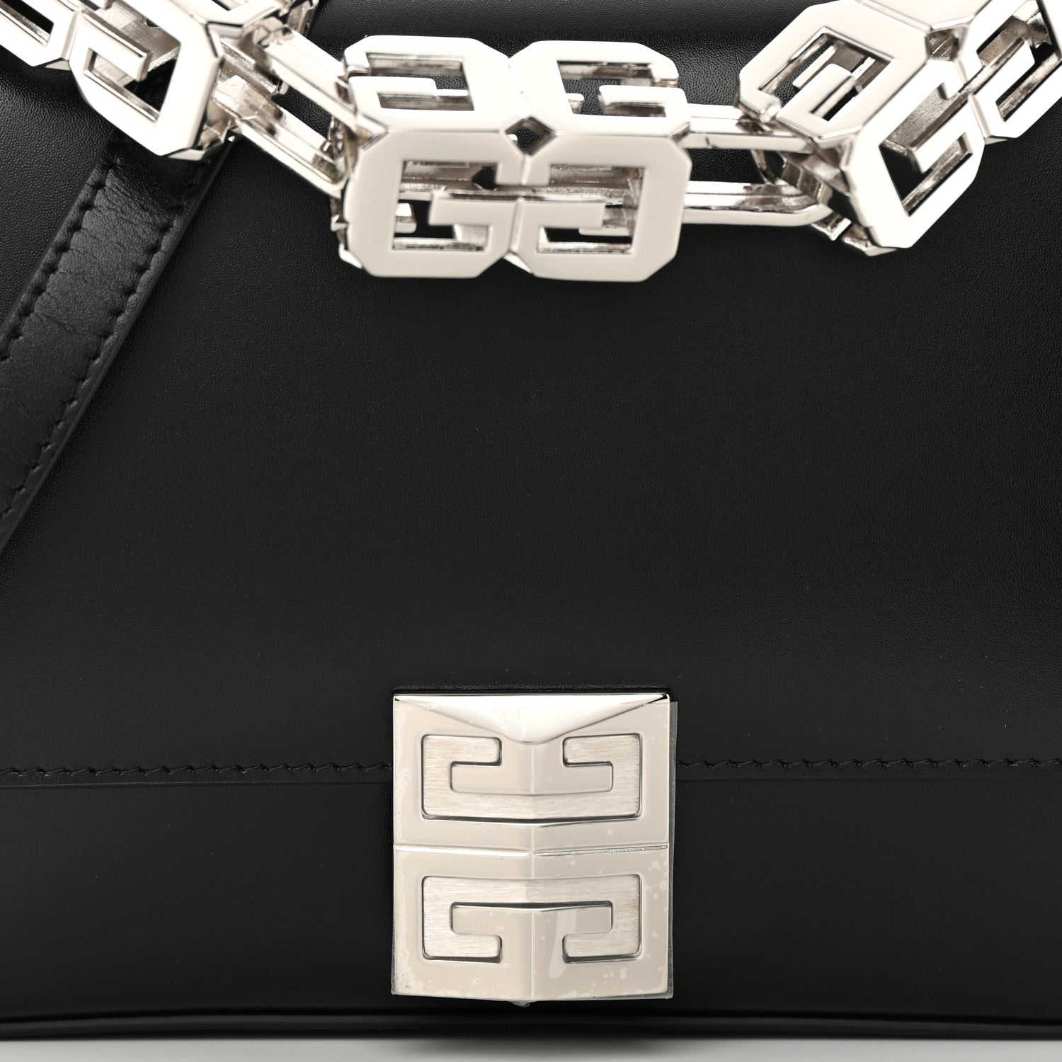 Givenchy Box Calfskin Medium 4G Cube Chain Shoulder Bag Black 7 of 12