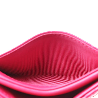 Chanel Lambskin Quilted Card Holder Wallet Fuchsia 13 of 14