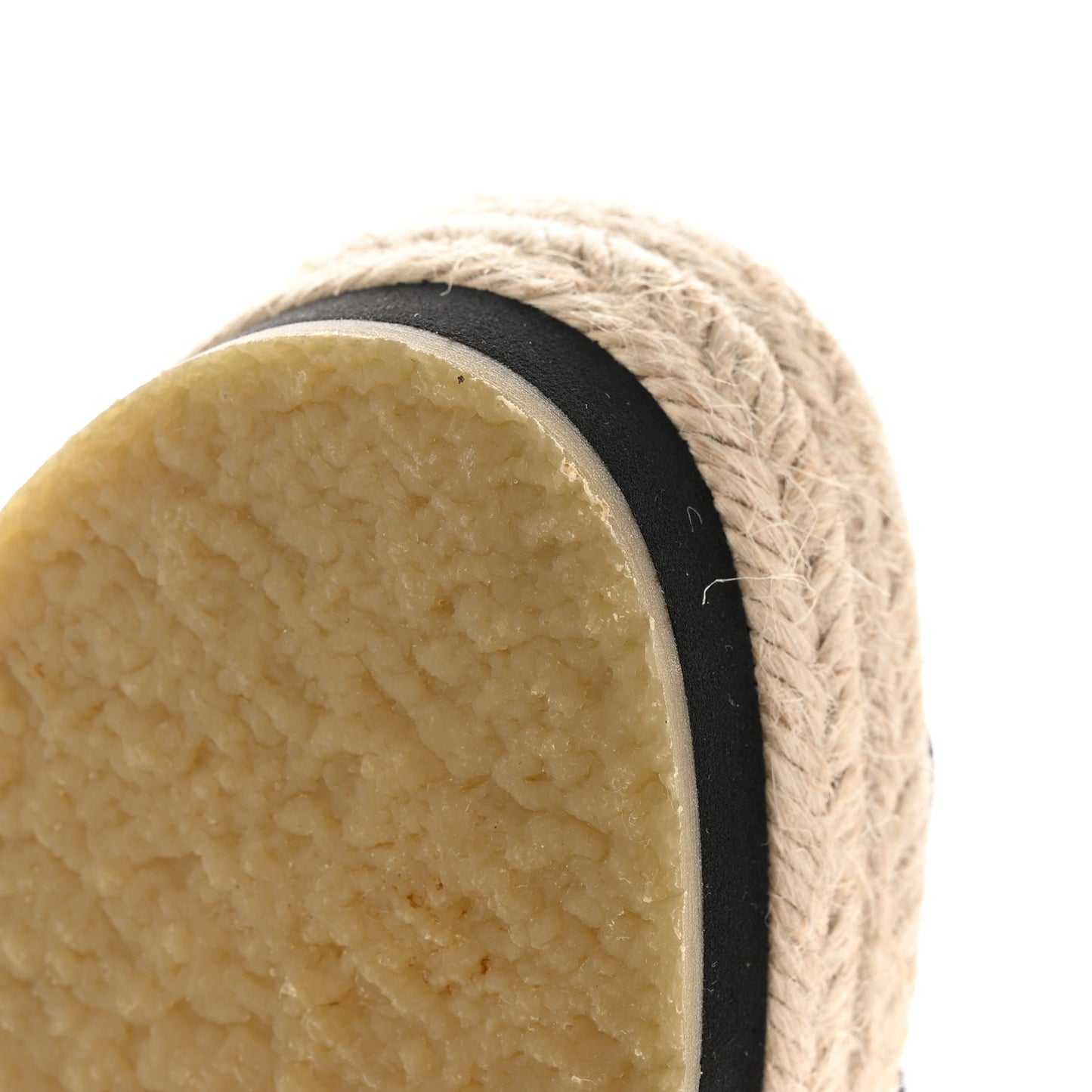Goatskin Elise Espadrille Wedge Sandals 36 Black