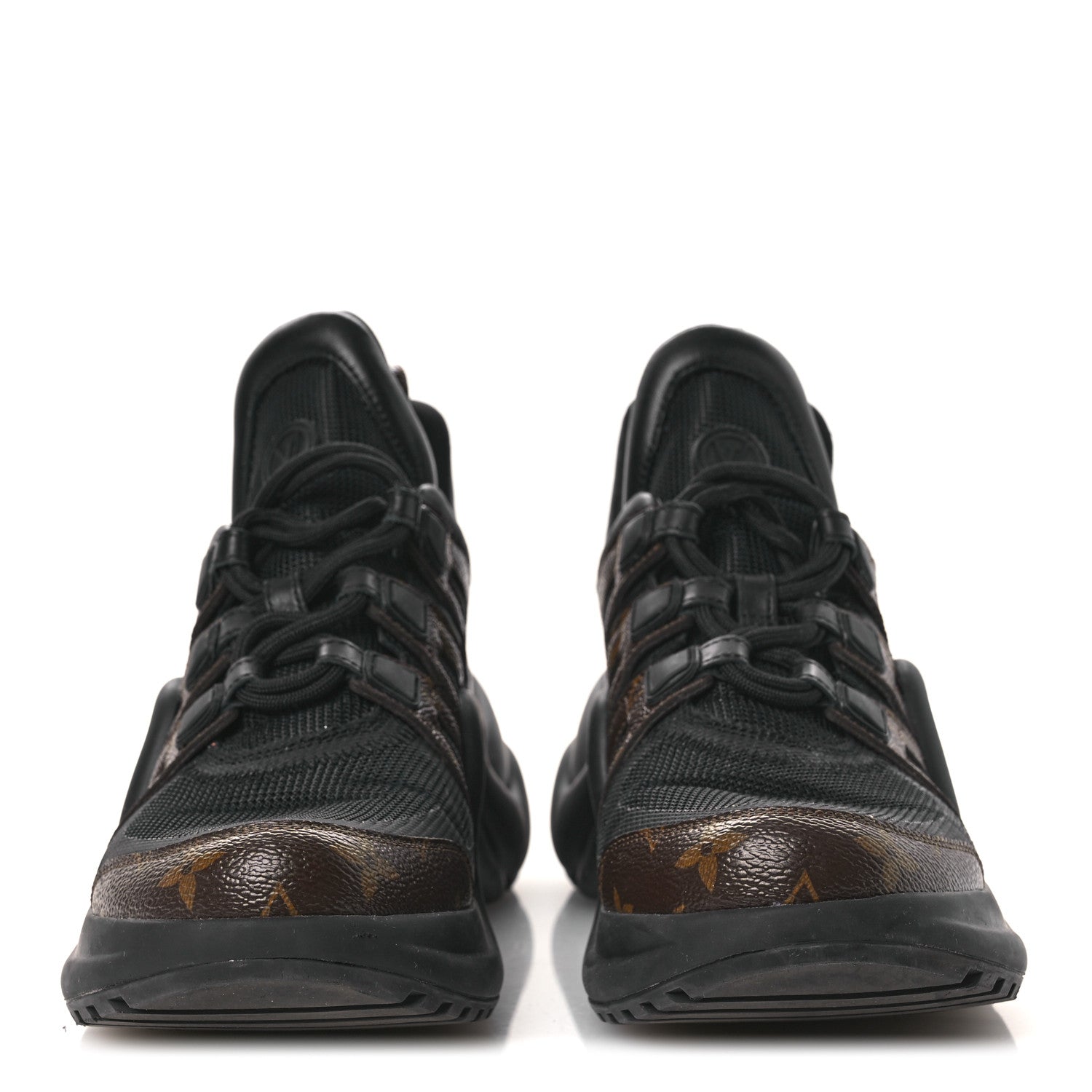 Louis Vuitton Calfskin Patent Monogram LV Archlight Sneakers 39.5 Black 2 of 12