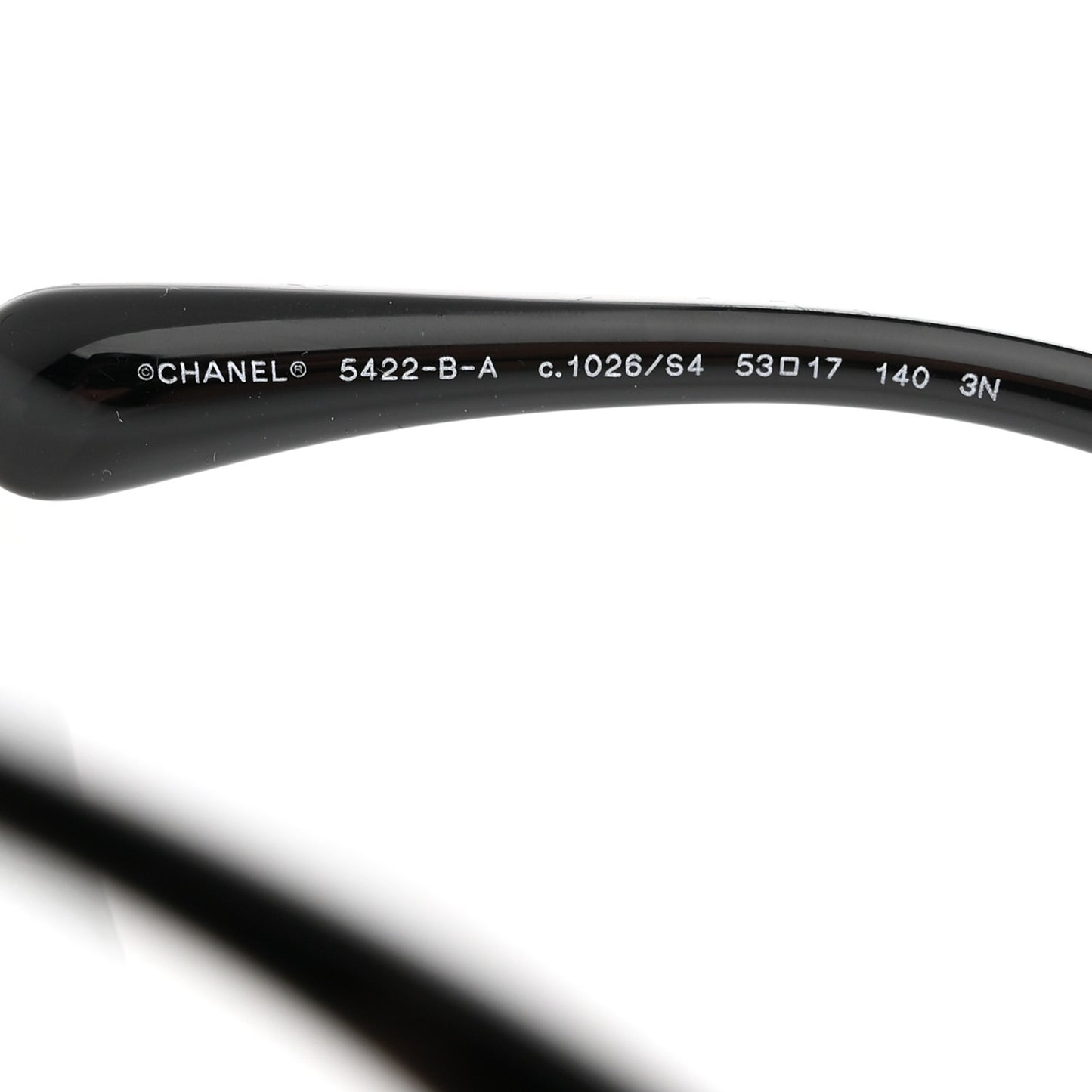 Acetate Strass Square Sunglasses 5422-B-A Black White